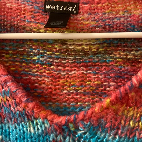 wet seal Boho Knit Sweater Juniors L Fits S M Top - Picture 3 of 12